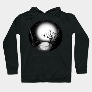 The Night - Full Moon through the woods Hoodie